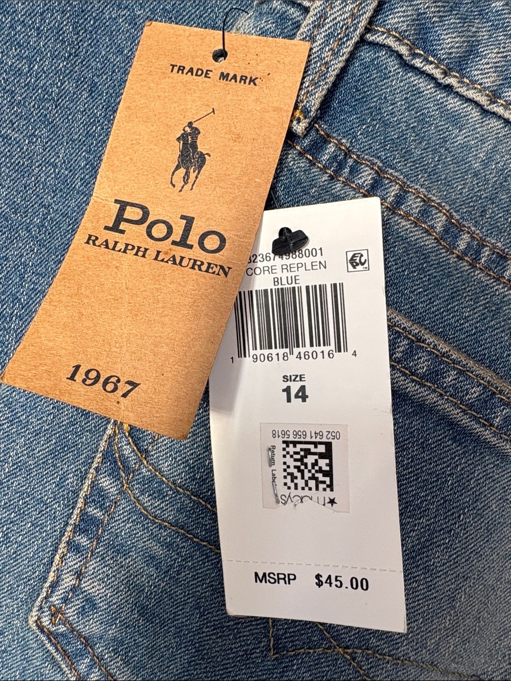 Ralph Lauren Light Blue Distressed Kids Jeans - Picture 3 of 4